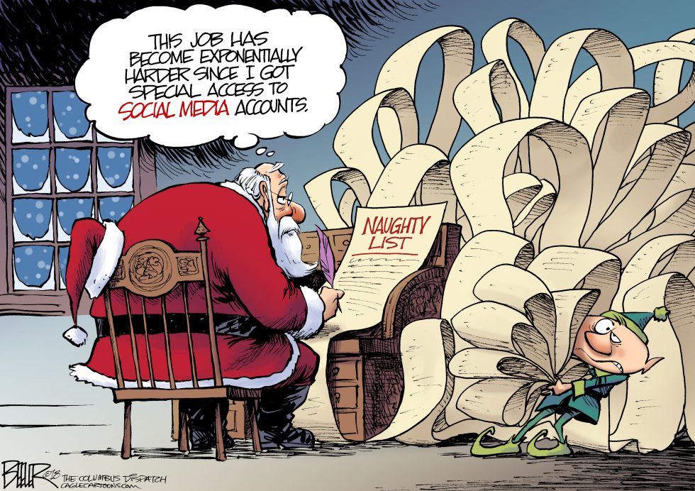  SANTA SOCIAL MEDIA by Nate Beeler