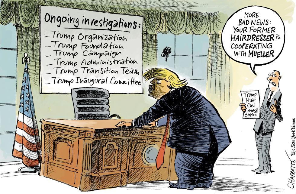  ALL THE PRESIDENT’S INVESTIGATIONS by Patrick Chappatte