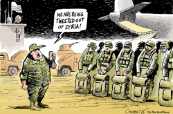 RETREAT FROM SYRIA by Patrick Chappatte