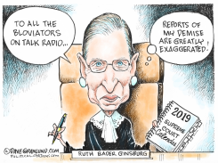 RUTH BADER GINSBURG HEALTH 2019 by Dave Granlund