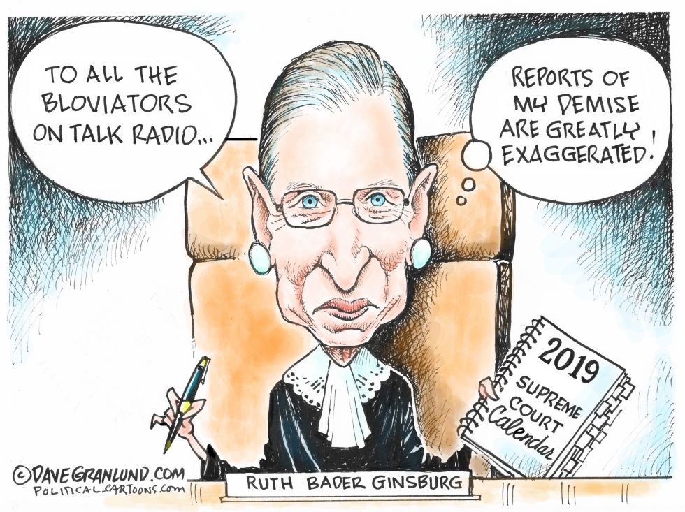  RUTH BADER GINSBURG HEALTH 2019 by Dave Granlund