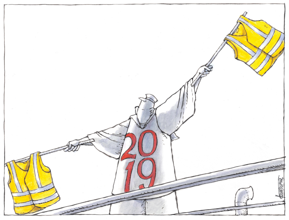  NEW YEAR AND YELLOW VESTS by Michael Kountouris