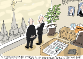 LOCAL MORMON TEMPLE by Pat Bagley