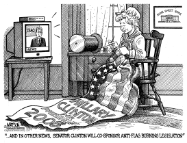 HILLARY CLINTON CO-SPONSORS ANTI-FLAG BURNING BILL by RJ Matson