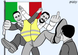 ITALIANS AGAINST MACRON by Rainer Hachfeld