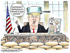 TRUMP BORDER EMERGENCY by Dave Granlund