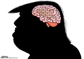 TRUMP BRAIN WALL by RJ Matson