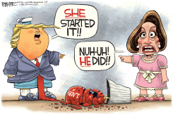 TRUMP PELOSI BRATS by Rick McKee