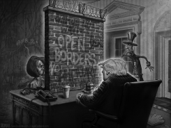 TRUMP PELOSI WALL by Sean Delonas