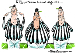 NFL REFEREE HAND SIGNALS by Dave Granlund