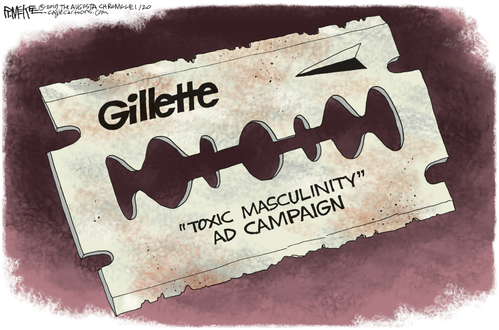  GILLETTE AD by Rick McKee