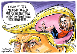 PELOSI ON THE BRAIN by Dave Whamond