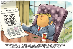 TRUMP POLLS by Rick McKee