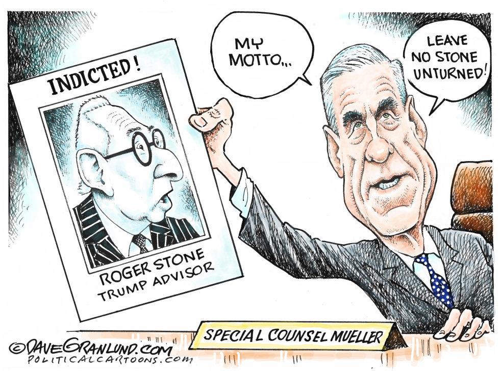  ROGER STONE INDICTED by Dave Granlund