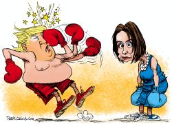 TRUMP VS PELOSI by Daryl Cagle