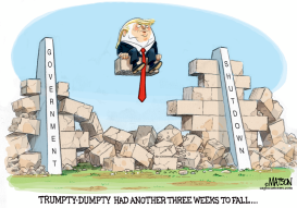 TRUMPTY DUMPTY HAS ANOTHER THREE WEEKS TO FALL by RJ Matson