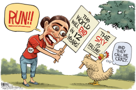 CORTEZ CHICKEN LITTLE by Rick McKee