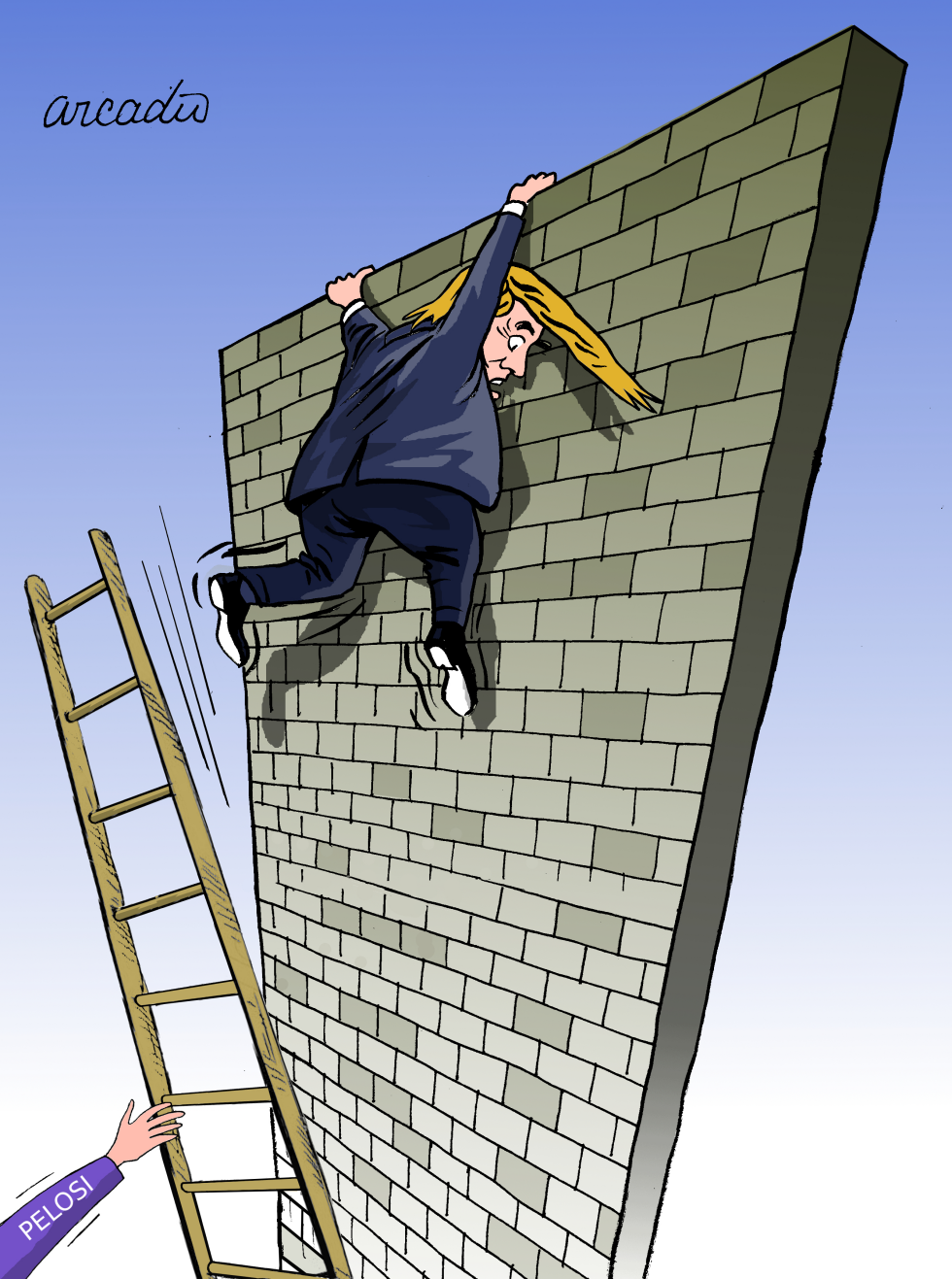  THE WALL IS PELOSI by Arcadio Esquivel