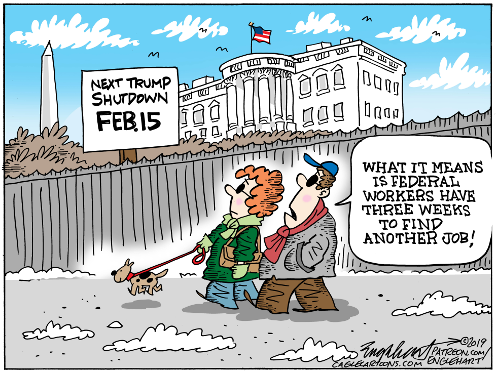  FEB SHUTDOWN by Bob Englehart