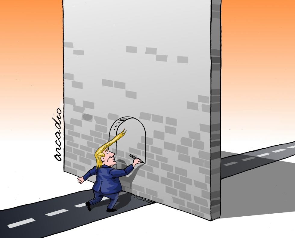  THE WALL IS HARD by Arcadio Esquivel