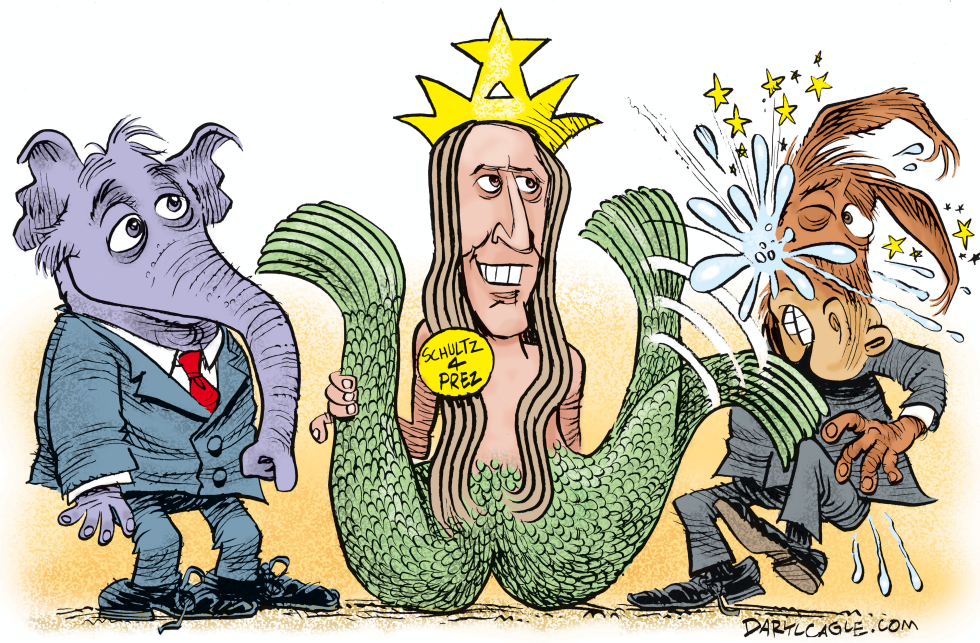  HOWARD SCHULTZ by Daryl Cagle