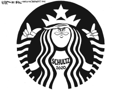 STARBUCKS SCHULTZ by Kevin Siers