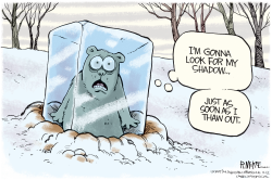 GROUNDHOG FROZEN by Rick McKee