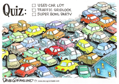 SUPER BOWL TRAFFIC by Dave Granlund