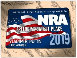 NRA MEMBERSHIP CARD PUTIN by Bob Englehart