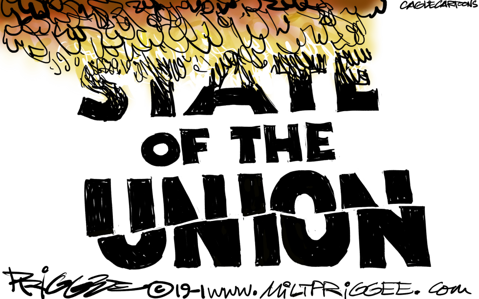  STATE OF THE UNION FIRE by Milt Priggee