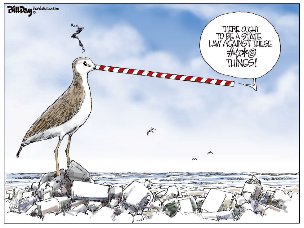  PLASTIC STRAWS ARE FOR THE BIRDS by Bill Day