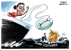 AOC THROWS TRUMP A LIFELINE by Dave Whamond