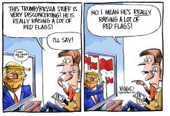 TRUMP RAISING A LOT OF RED FLAGS by Dave Whamond