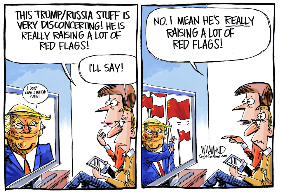  TRUMP RAISING A LOT OF RED FLAGS by Dave Whamond