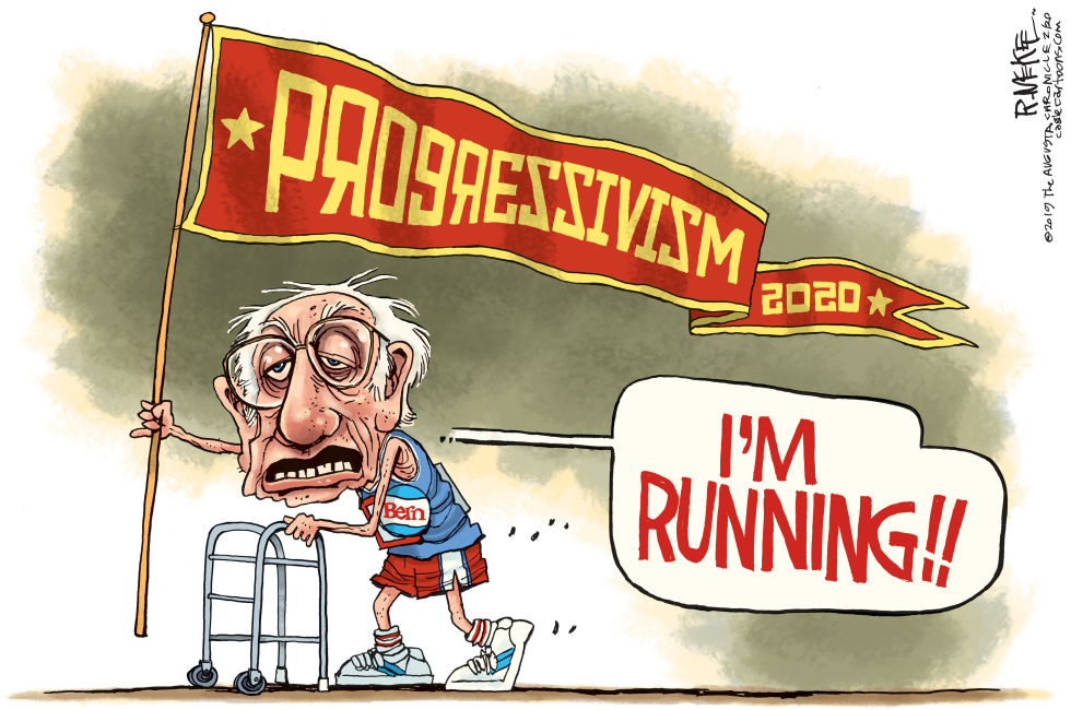  BERNIE RUNNING by Rick McKee