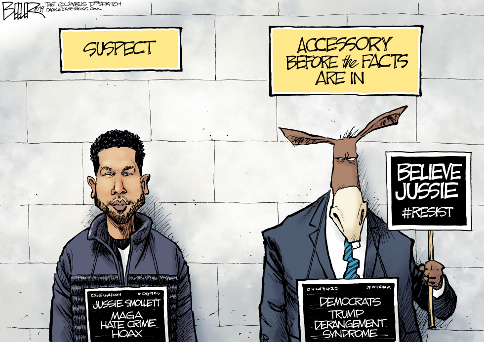  JUSSIE SMOLLETT by Nate Beeler