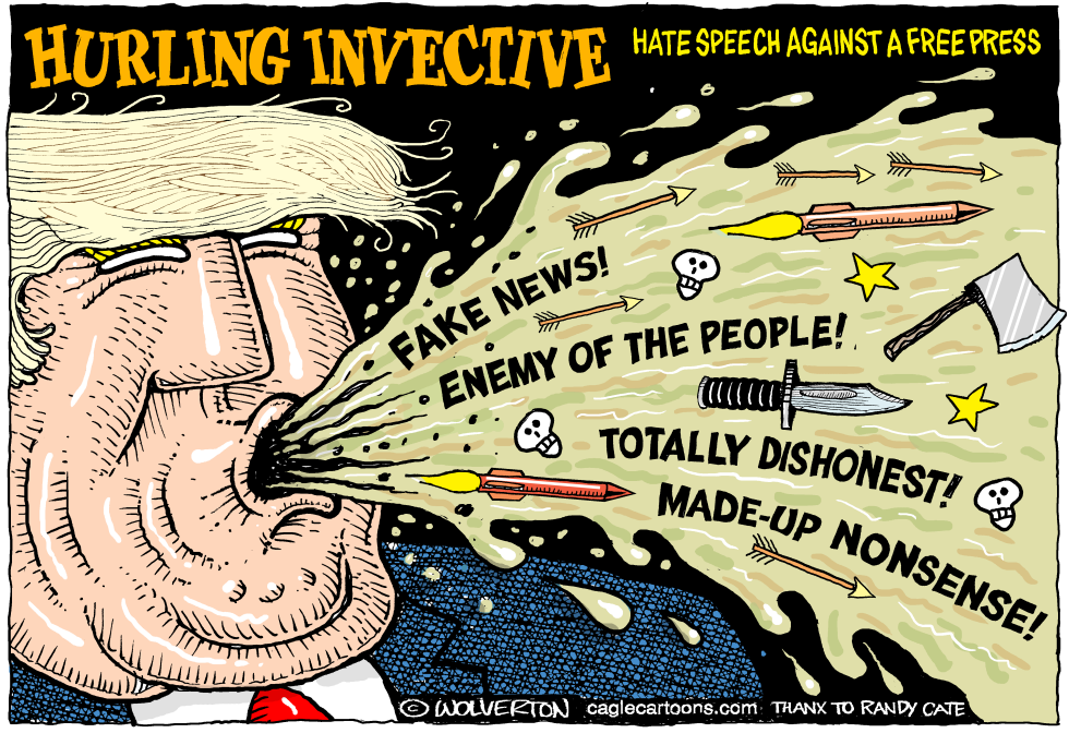  MR TRUMP HURLING INVECTIVE by Wolverton