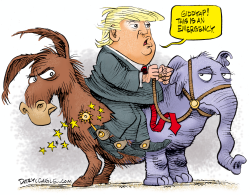 TRUMP EMERGENCY RIDE by Daryl Cagle