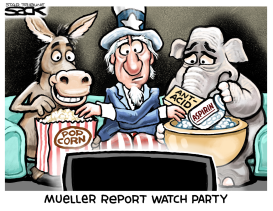 MUELLER WATCH PARTY by Steve Sack