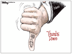 DESANTIS THUMBS DOWN FLORIDA by Bill Day