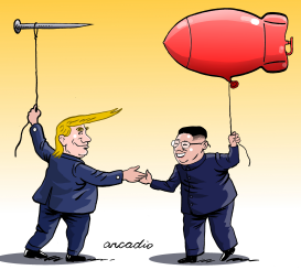 TRUMP KIM SUMMIT by Arcadio Esquivel