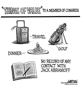 THINGS OF VALUE TO A MEMBER OF CONGRESS by RJ Matson