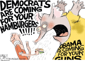 WAR ON HAMBURGERS by Pat Bagley