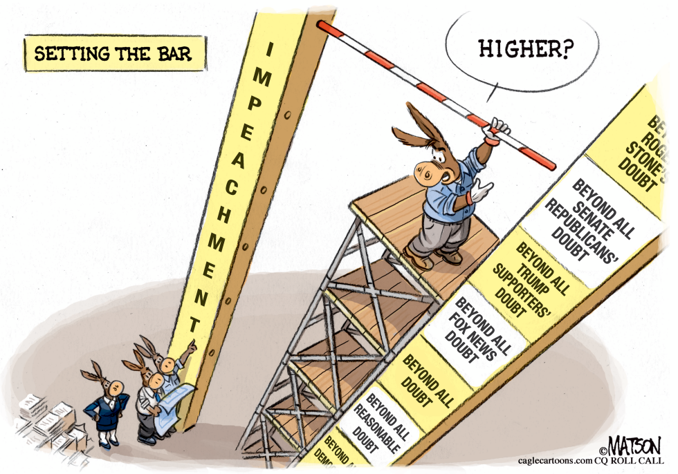  DEMOCRATS SET THE BAR HIGH FOR IMPEACHMENT by RJ Matson