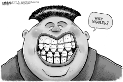 KIM JONG UN MISSILIES by Rick McKee