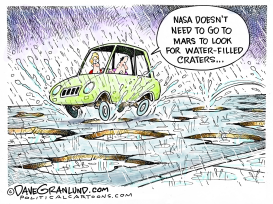 WATER FILLED CRATERS by Dave Granlund