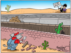 REPUBLICAN WALL by Bob Englehart