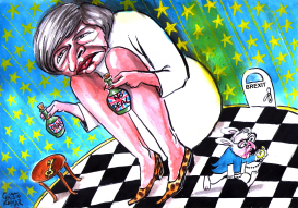 THERESA MAY IN BREXIT WONDERLAND by Christo Komarnitski