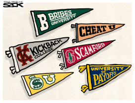 COLLEGE PENNANTS by Steve Sack