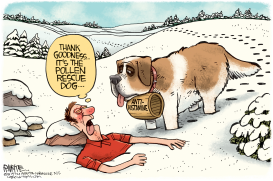 POLLEN RESCUE DOG by Rick McKee